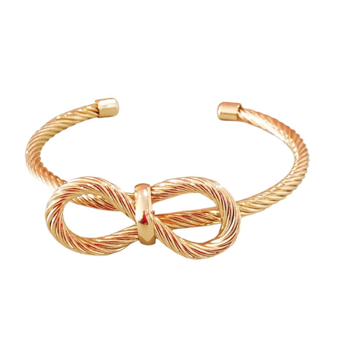 BRACELETE DOURADO CABO DE ACO LACO