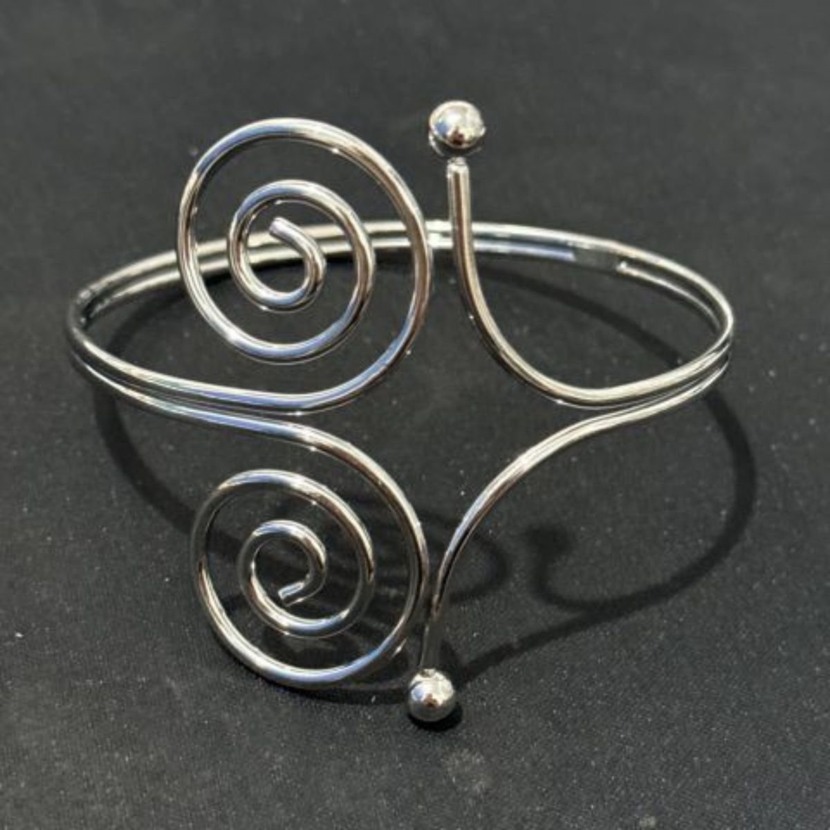 BIJU BRACELETE SUPERIOR PRATA ESPIRAL