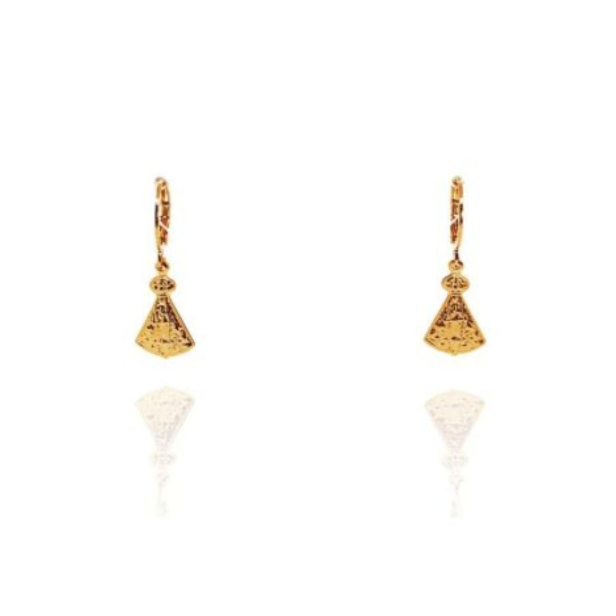 BIJU BRINCO ARGOLA DOURADA NOSSA SENHORA