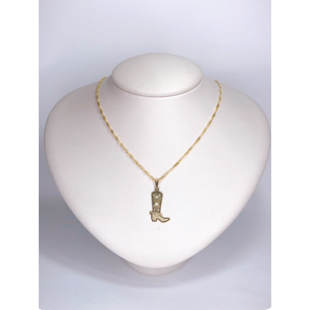 BIJU COLAR DOURADO BOTA TEXANA